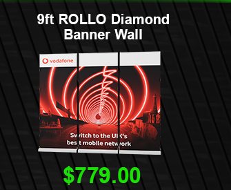 9ft ROLLO Diamond Banner Wall USD 779