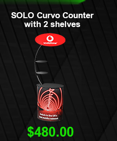 SOLO Curvo Counter with 2 shelves USD 480
